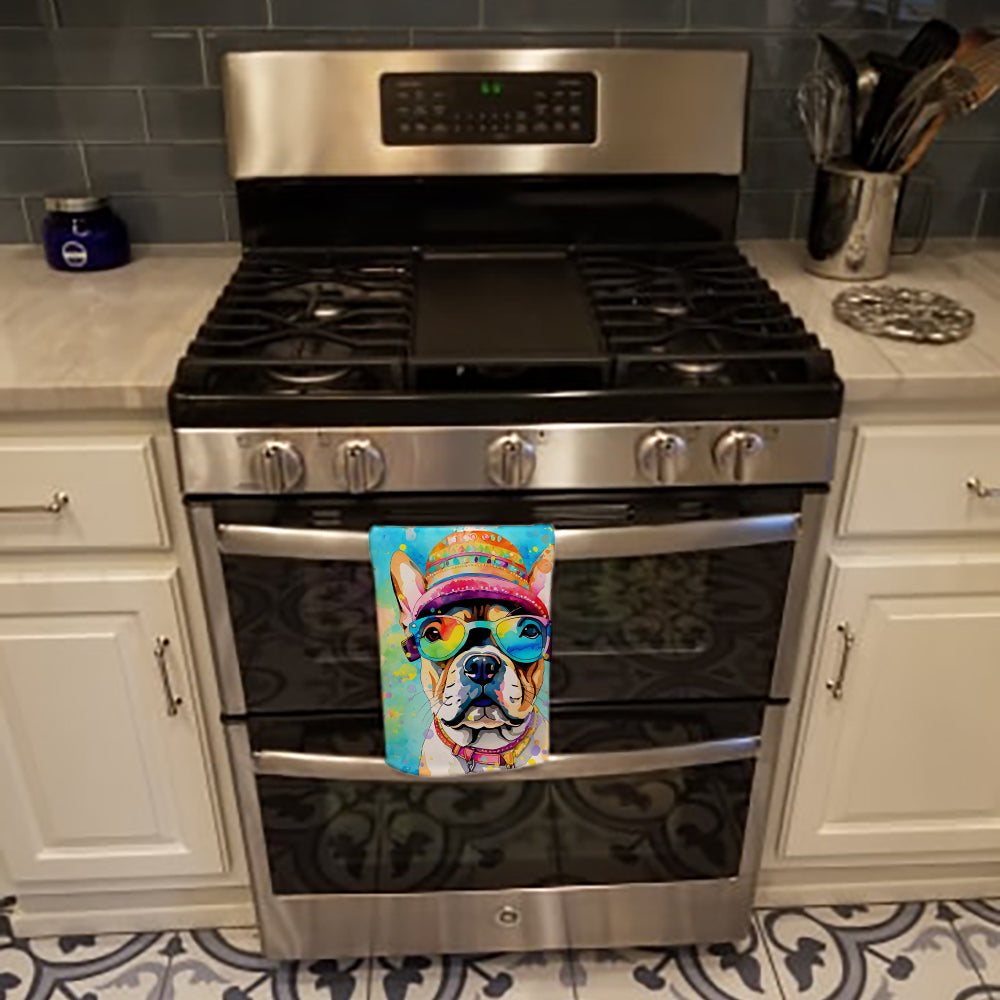 French Bulldog Hippie Dawg Kitchen Towel-2