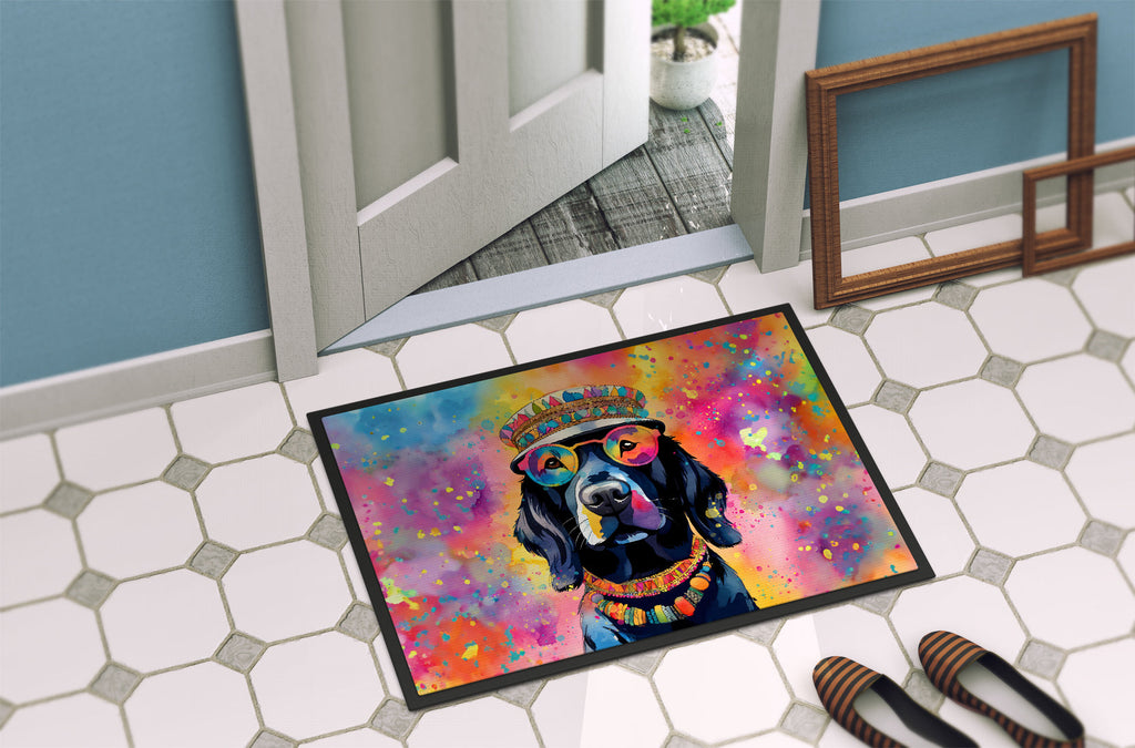 Black Labrador Hippie Dawg Doormat-3