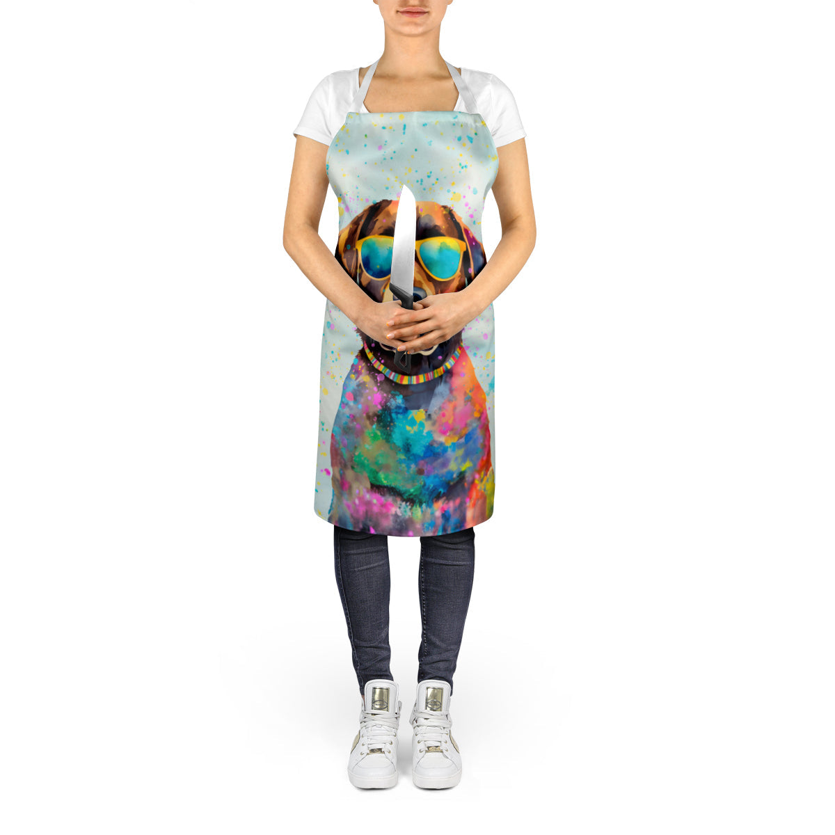 Chocolate Labrador Hippie Dawg Apron-4