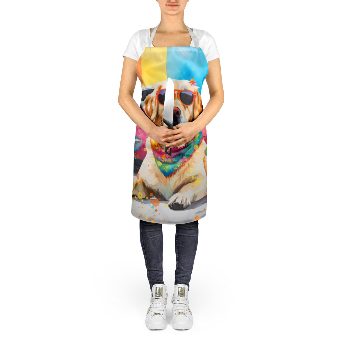 Yellow Labrador Hippie Dawg Apron-4