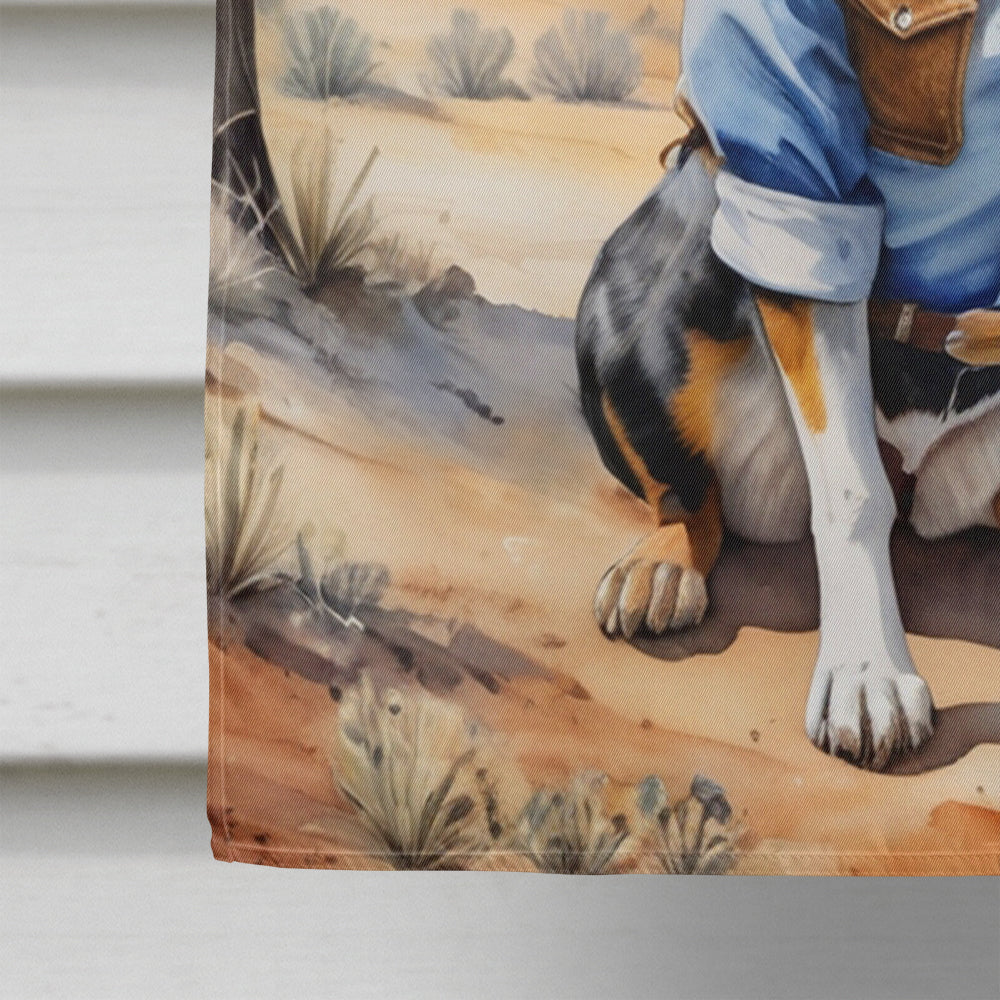 Australian Cattle Dog Cowboy Welcome House Flag-3