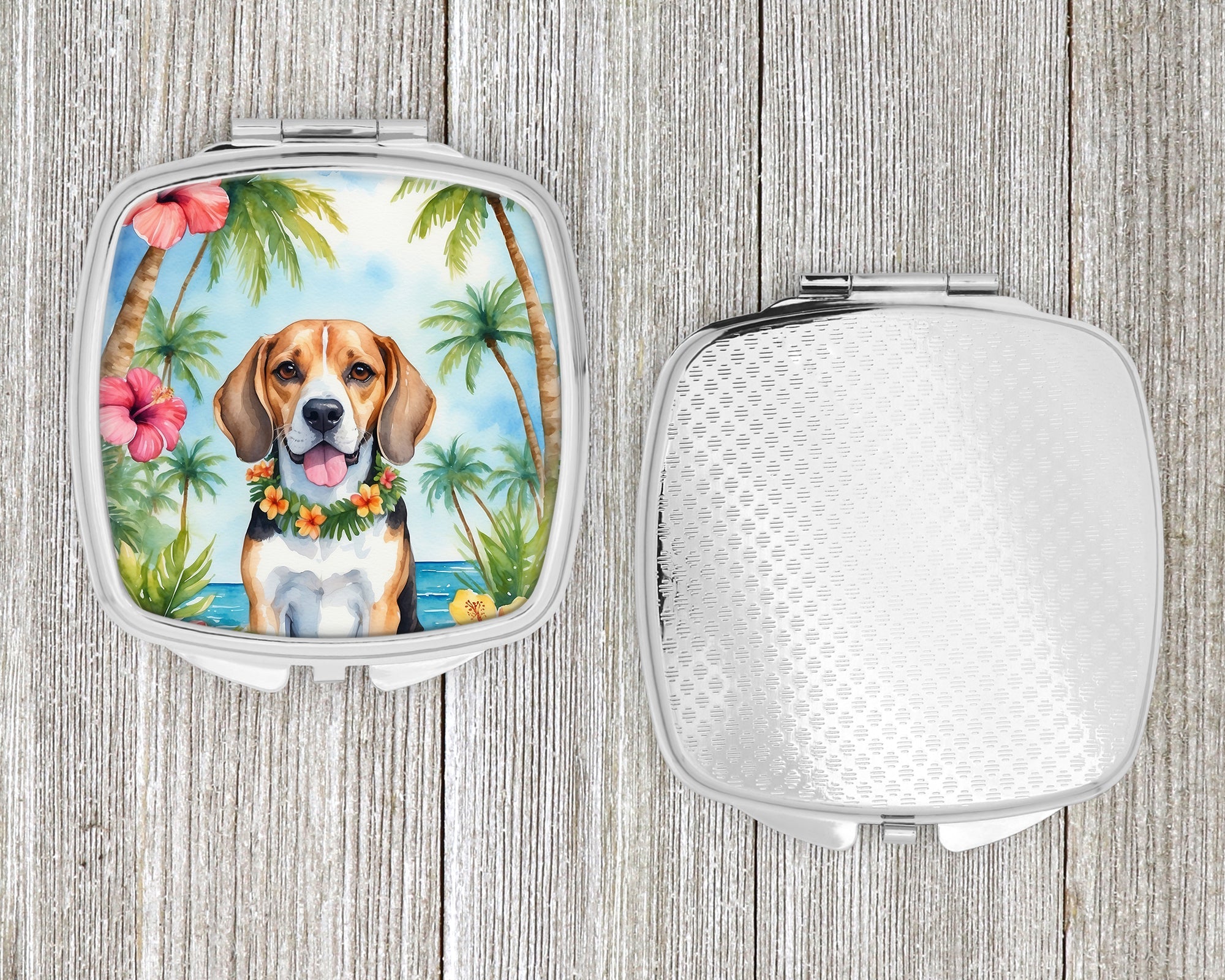 Beagle Luau Compact Mirror-3