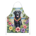 Black Labrador Retriever Luau Apron-0