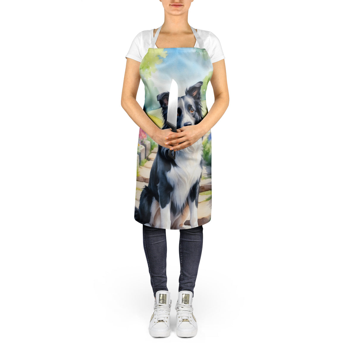 Border Collie Spring Path Apron-4