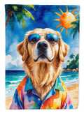 Golden Retriever Summer Beach Time Garden Flag