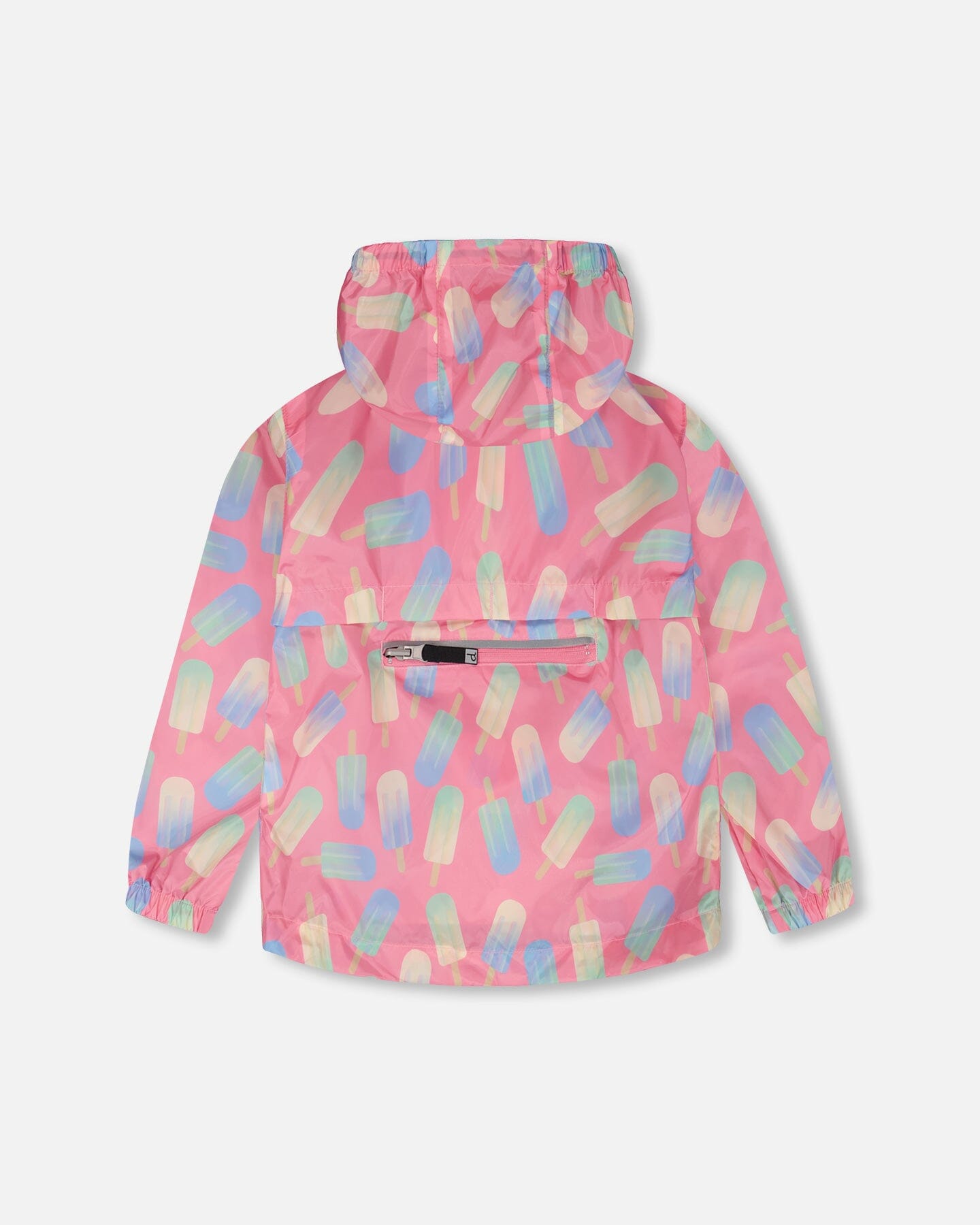 Packable Windbreaker In Polyester Pink Lollipop Print-2