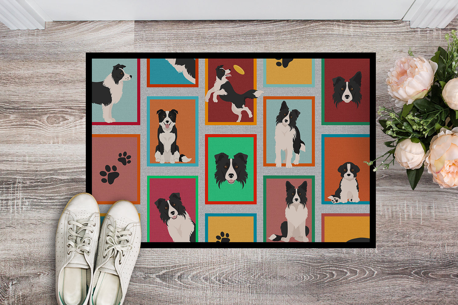 Lots of Border Collie Doormat-1