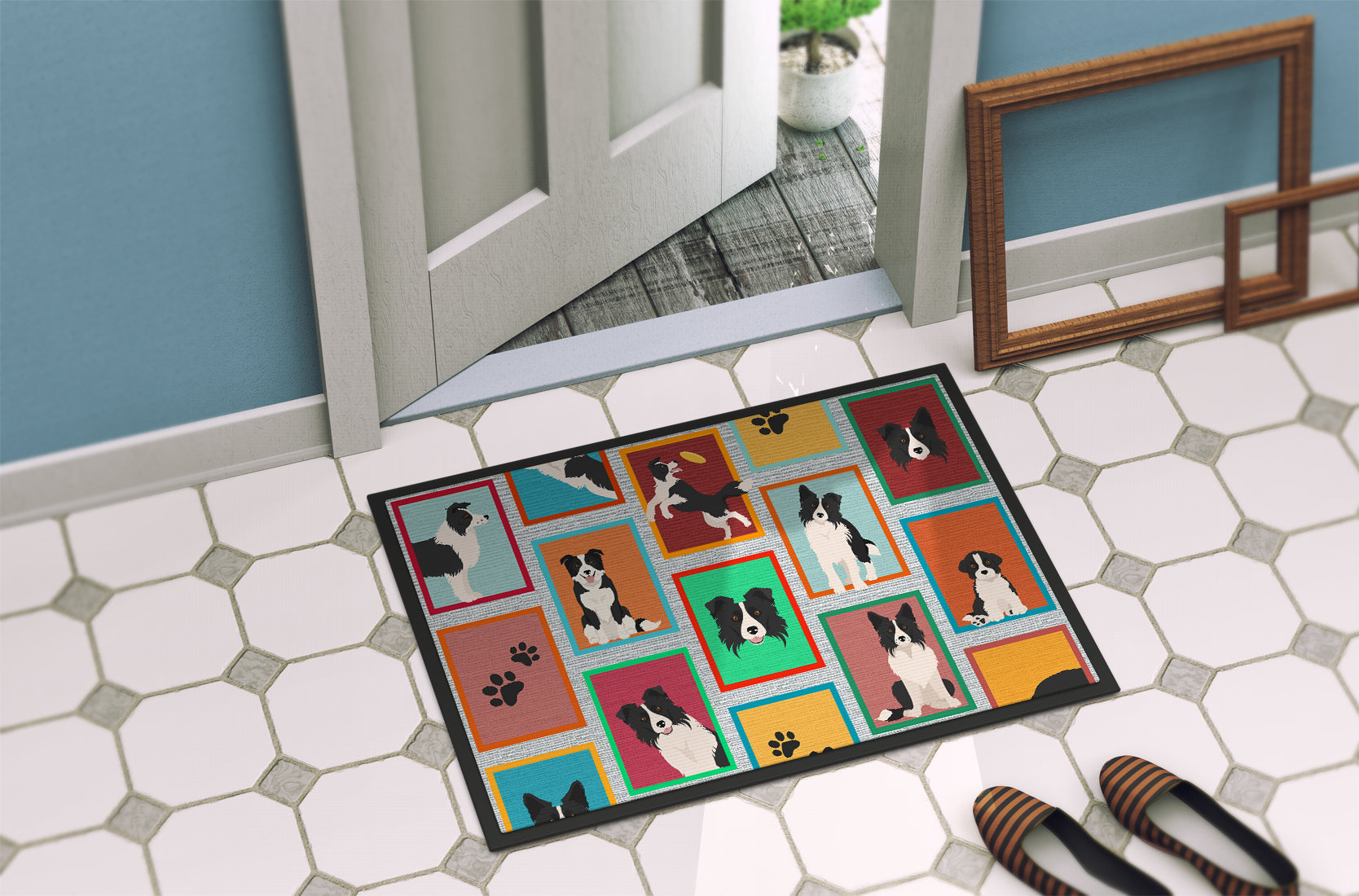 Lots of Border Collie Doormat-3